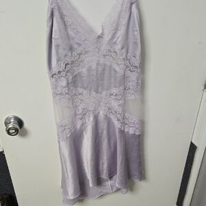 Victoria's Secret Lavender Lace-Trim Slip